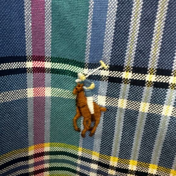 Ralph Lauren Men's XL Plaid Button Down Shirt Classic Fit Flesh Pony Preppy - Picture 2 of 7